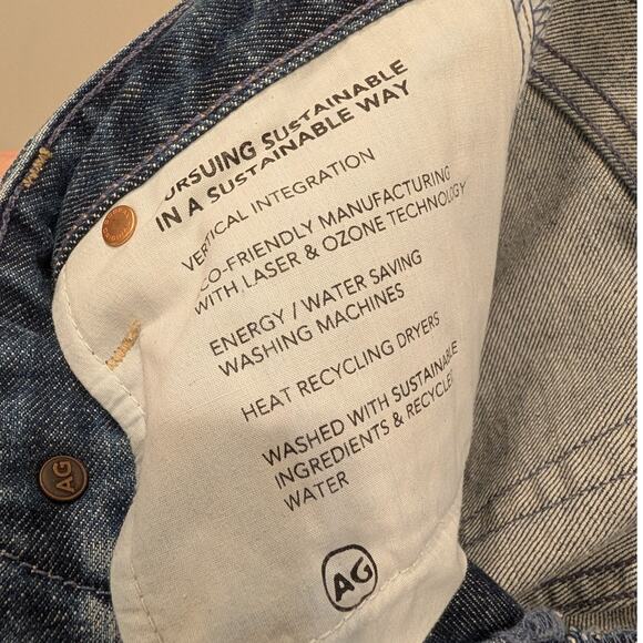 AG Adriano Goldschmied Angeline Mid Rise Flare Jeans Medium Wash - Size 26 - Picture 8 of 10